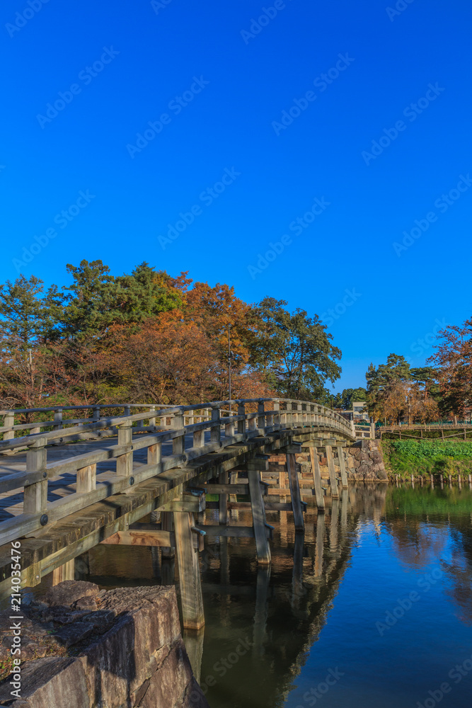 Obraz premium 秋の高田城の風景