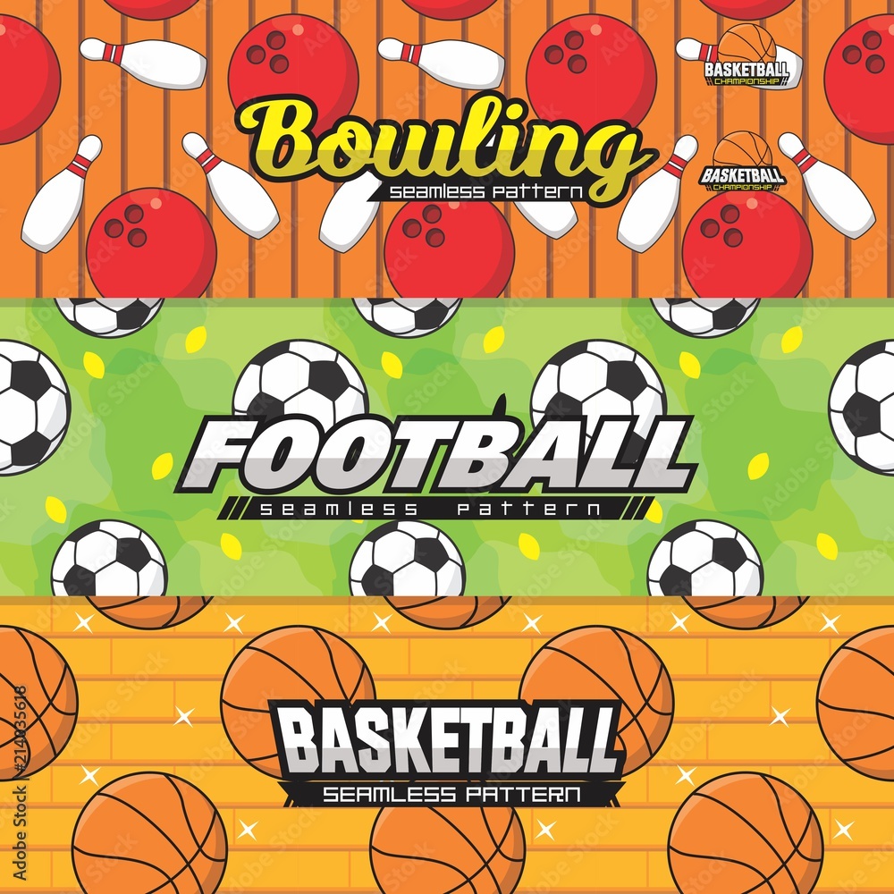 Obraz premium Sport Seamless Pattern
