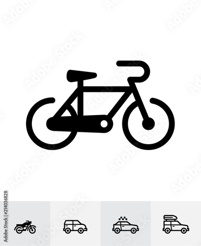 Transportation and Vehicles Icons with White Background