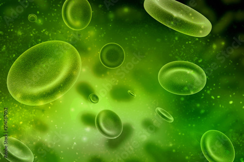 3d rendering red streaming blood cells background 
