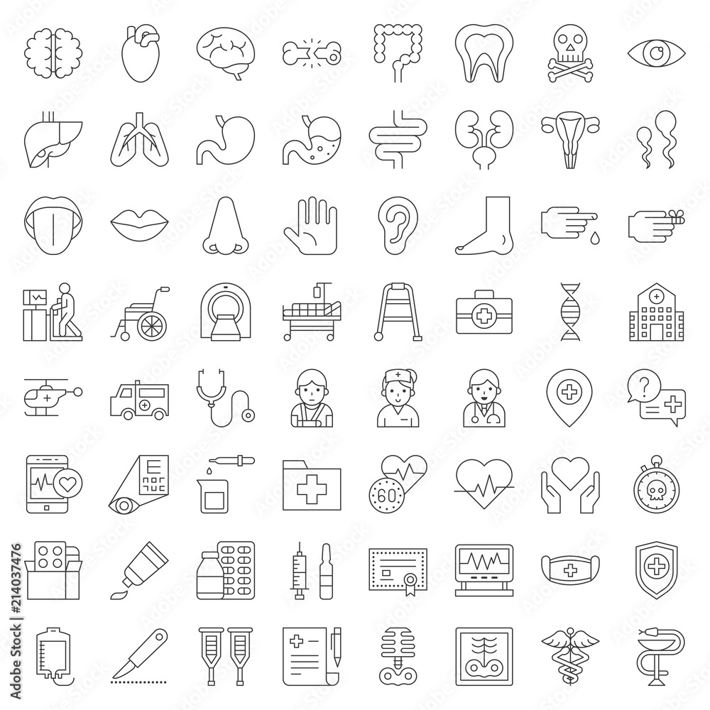 Cute simple tree and plant icon, outline design Cute simple tree and plant icon, outline design