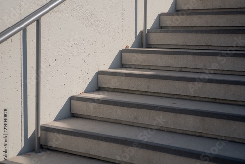handrail and stair steps of concrete