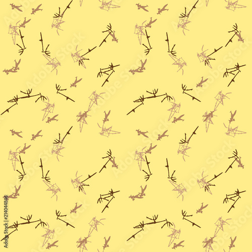 Military camouflage seamless pattern in yellow, beige and brown colors