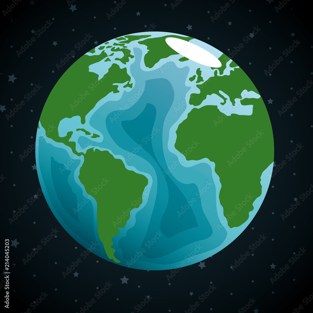 Fototapeta premium earth planet in the space
