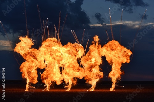 Bombs exploding outside