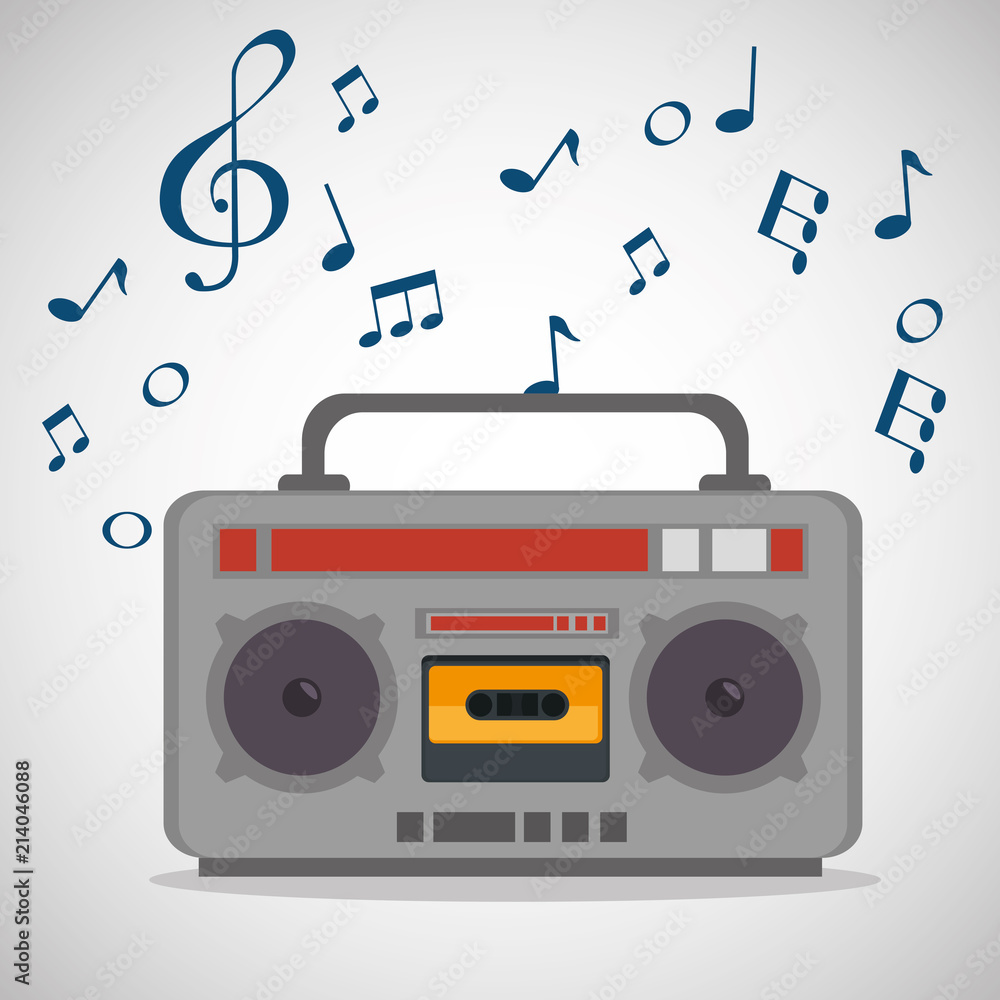 Fototapeta premium radio musical festival label