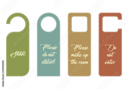 hotel door hanger, vintage door knob for tourism industry, travel the world, eps, vector design