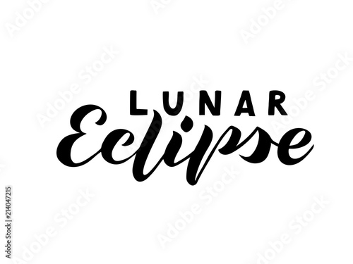Handwritten lettering Lunar Eclipse