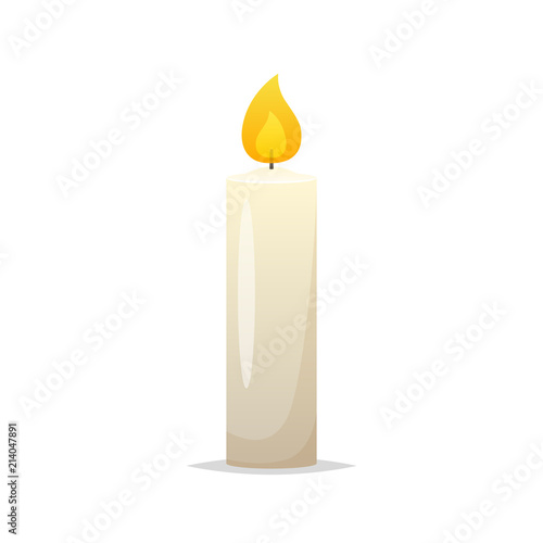 Candle vector isolated