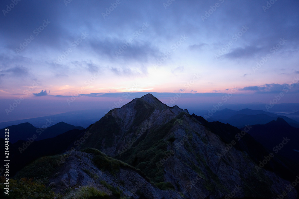 Dawn of the Japanese mountain