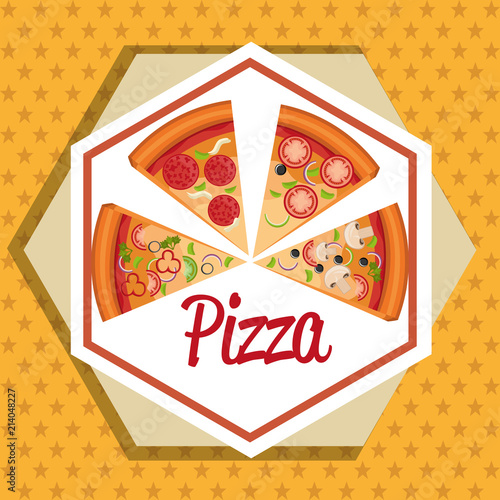 delicious italian pizza portion