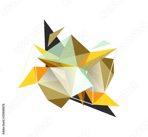 Vector triangle abstract background  low poly concept