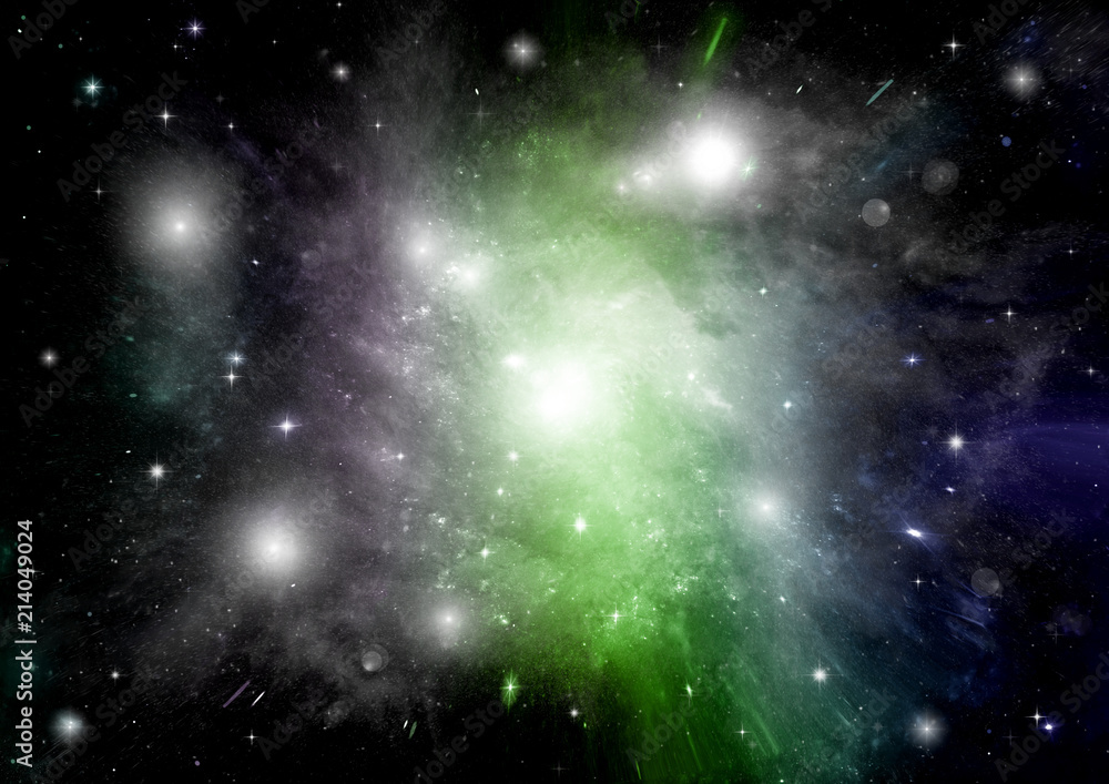 galaxy in a free space galaxy in a free space