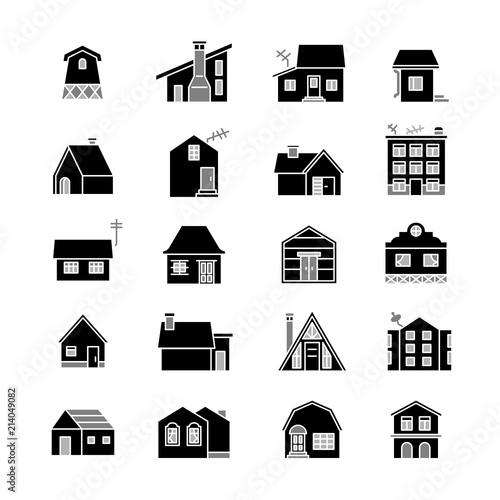 Building icon, house, cabin, sign,design element,home,architecture minimal style