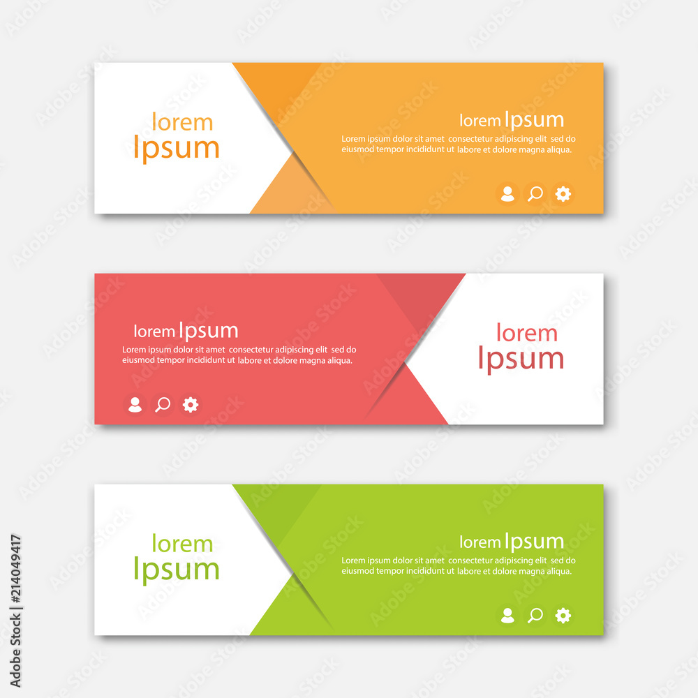 Set of abstract design banner template. Set of abstract design banner template.
