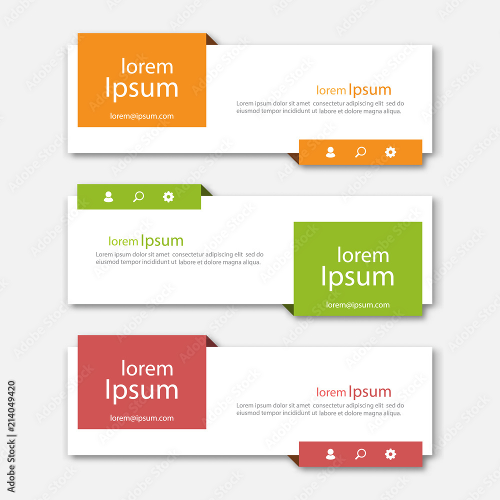 Set of abstract design banner template. Set of abstract design banner template.