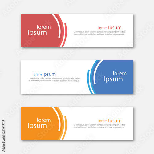 Set of abstract design banner template.