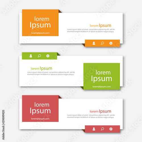 Set of abstract design banner template.