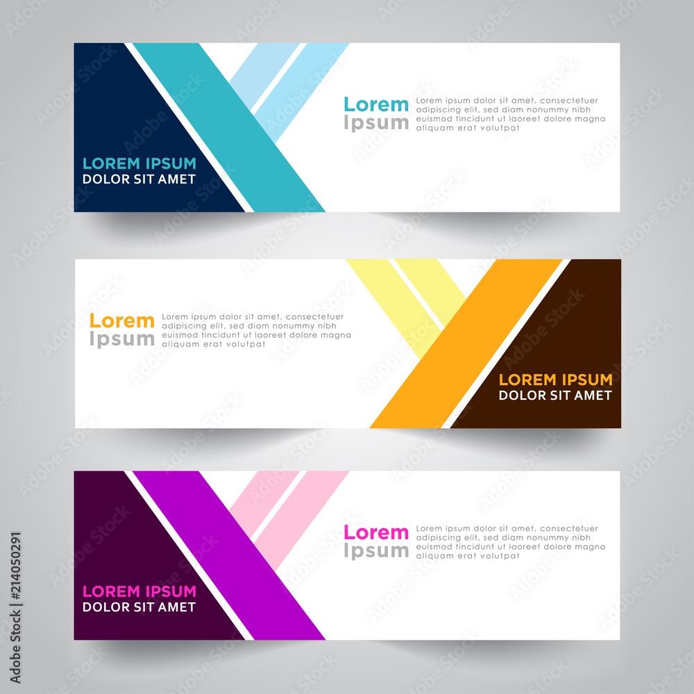 Naklejka premium Vector abstract geometric design banner web template.
