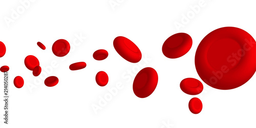 Vector vein blood red cell. Biology medical genetic health. Macro medicine science