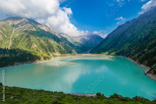 mountain lake in the national park, Big Almaty Lake