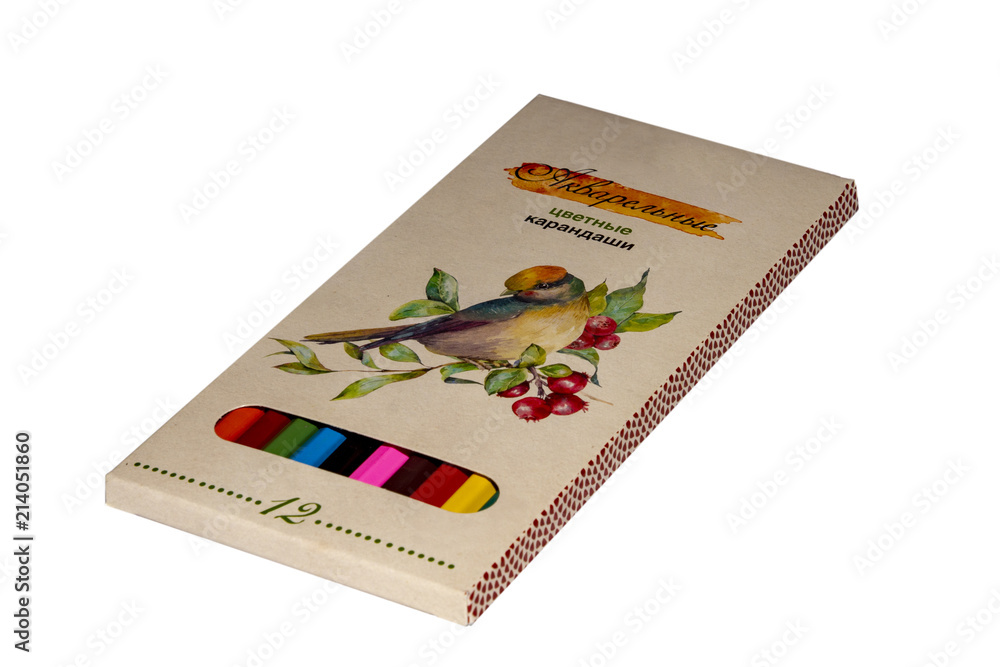 Colored pencils in the box