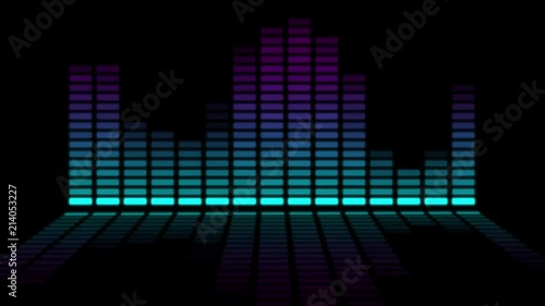 Moving bars of colorful audio equalizer  photo