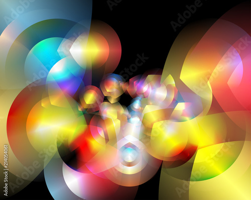 Abstract vector background composed of simple elements
