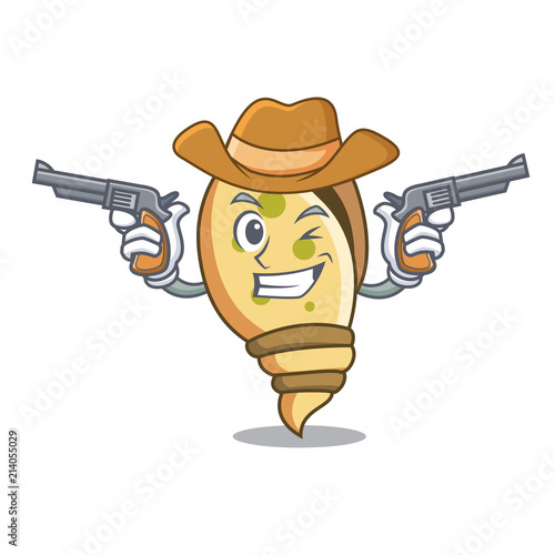 Cowboy sea shell character cartoon