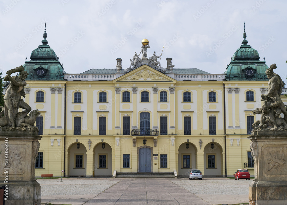Approach through the grounds to the Branicki Palace in Bialystok, Poland