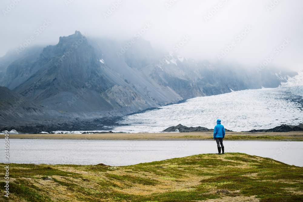 Vatnajokull glacier near Breidarlon lake, Iceland