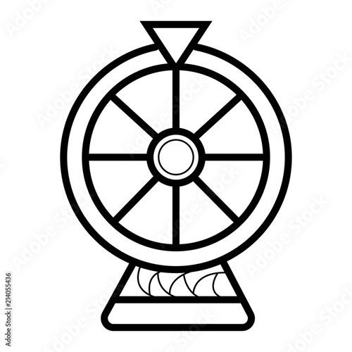 Wheel of fortune, icon. Vector illustration