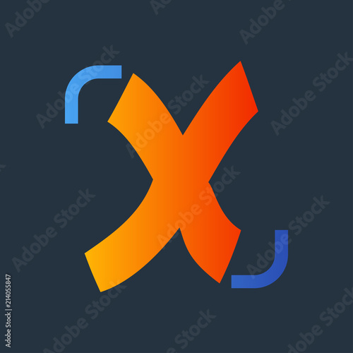 Logotipo selección en azul y naranja en fondo gris