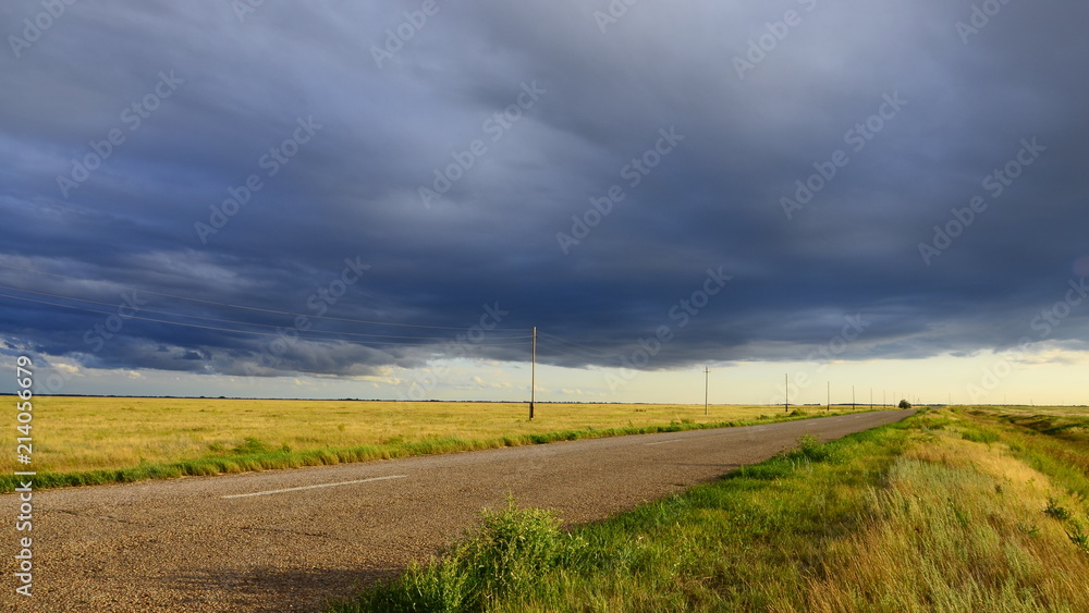 The prairie of the Altai region. There is a double vastness in Altai. It is in the sky and it on the ground.