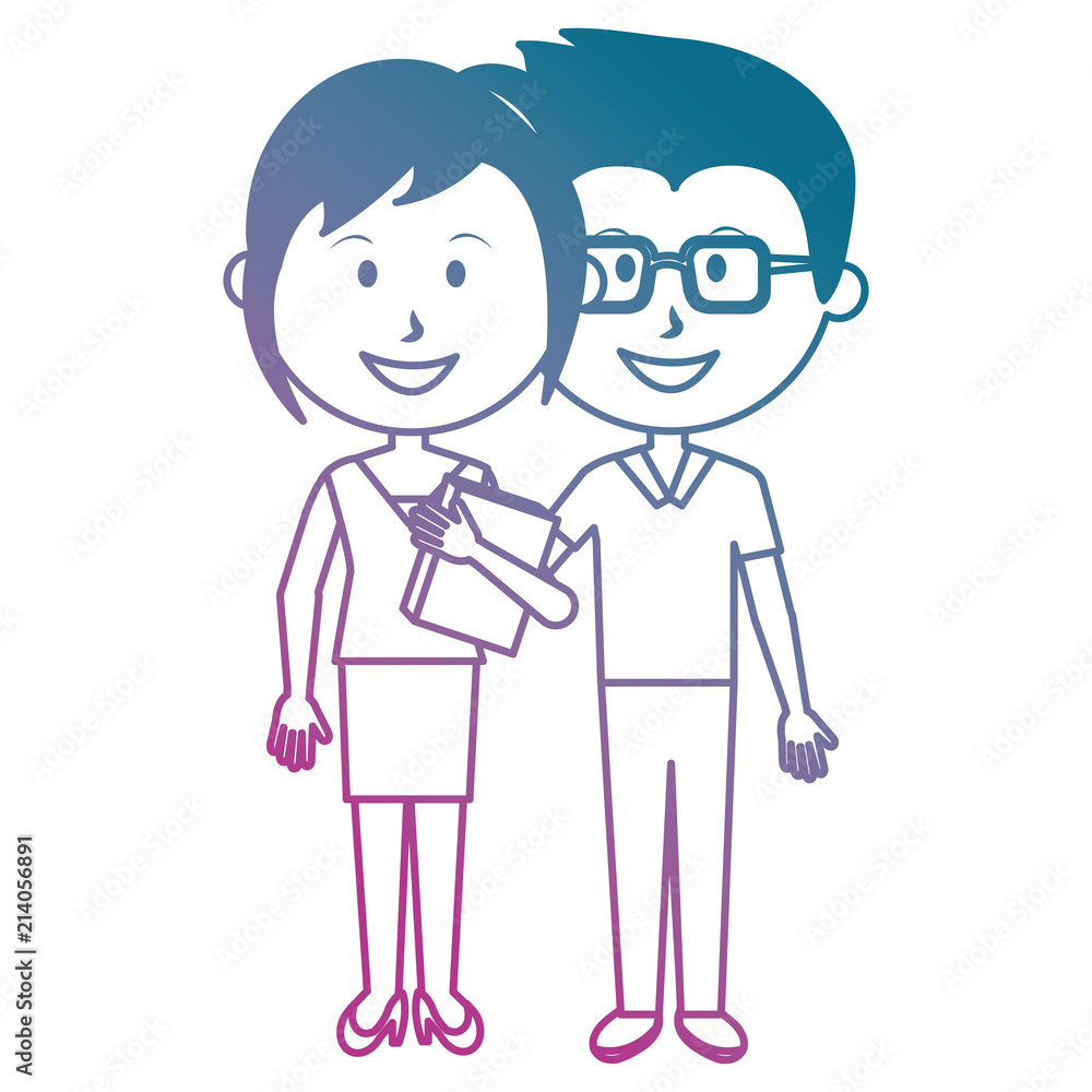 teacher couple avatars characters