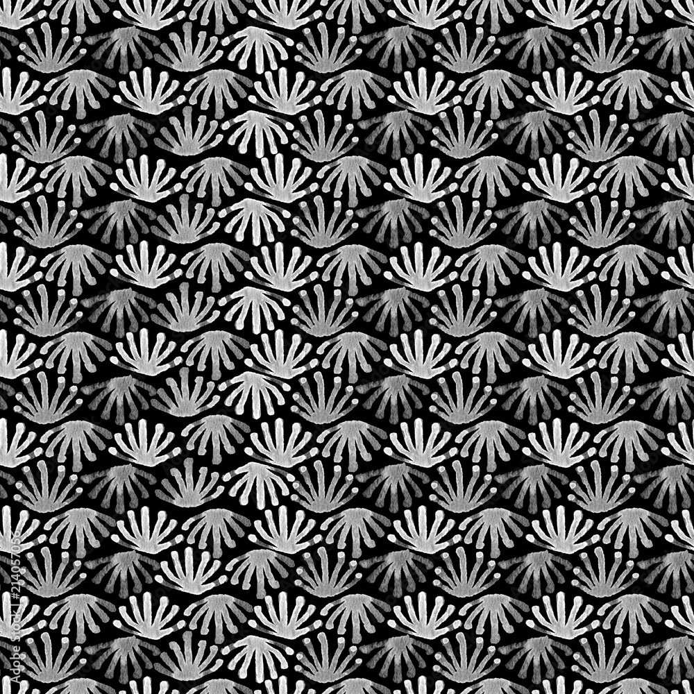 Seamless watercolour tile chaos floral grey pattern for wrapping, fabric, textile, craft Seamless watercolour tile chaos floral grey pattern for wrapping, fabric, textile, craft