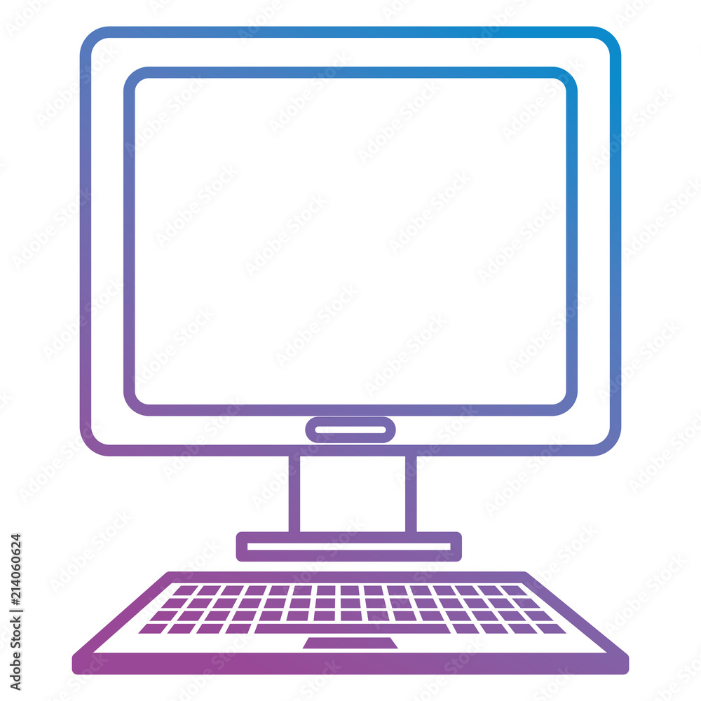 computer desktop isolated icon computer desktop isolated icon