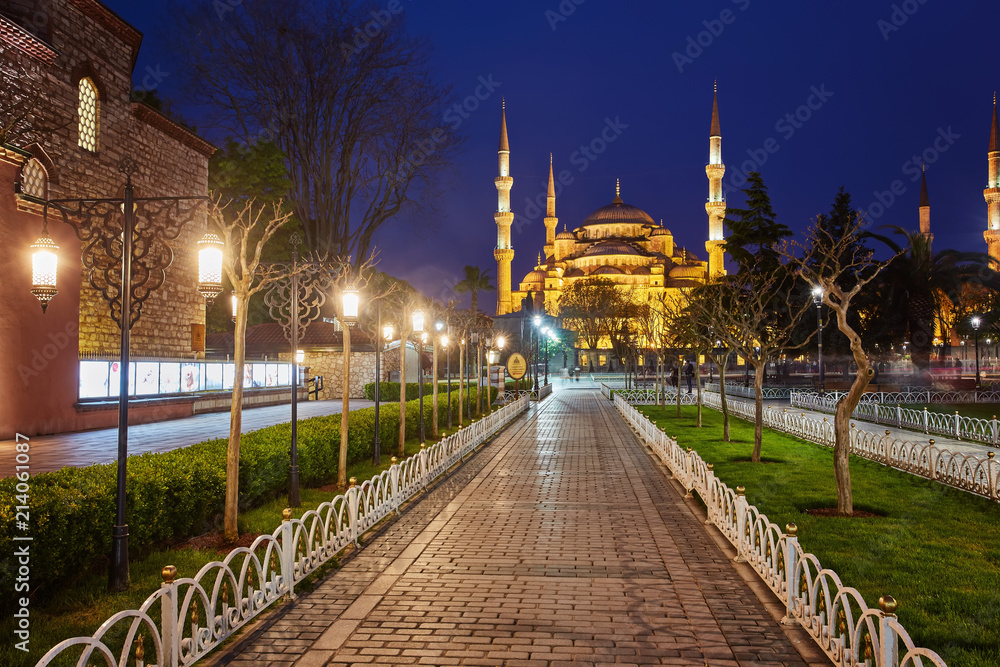 Obraz premium view on Blue Mosque from Mehmet Akif Ersoy Park