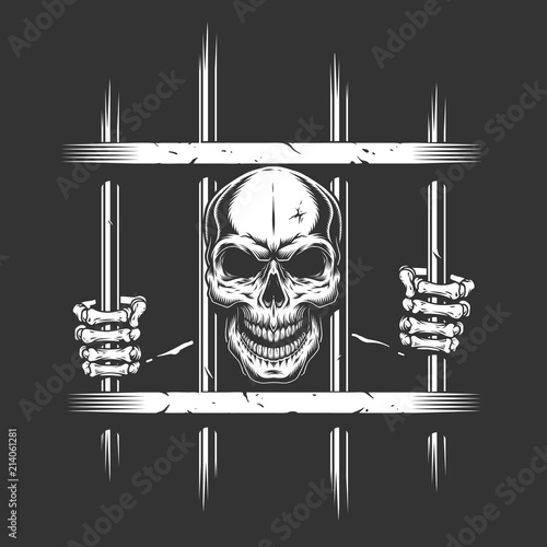 prisoner behind bars
