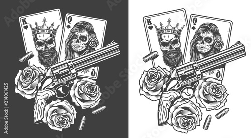 Gangsta concept with playing card