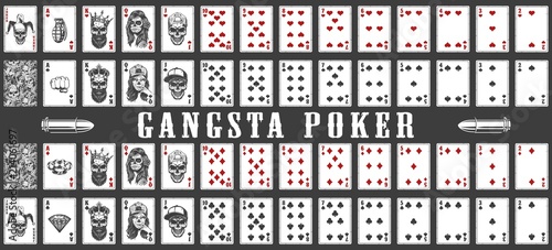 deck of gangsta playing cards