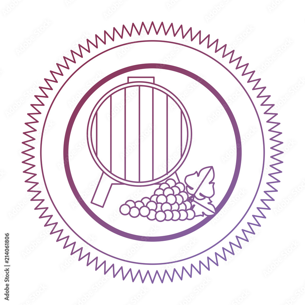 wine barrel with grapes cluster seal stamp wine barrel with grapes cluster seal stamp