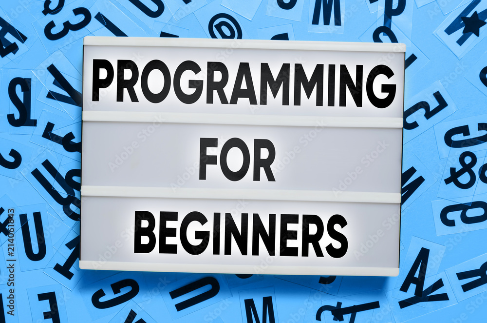 Programming for beginners concept Programming for beginners concept