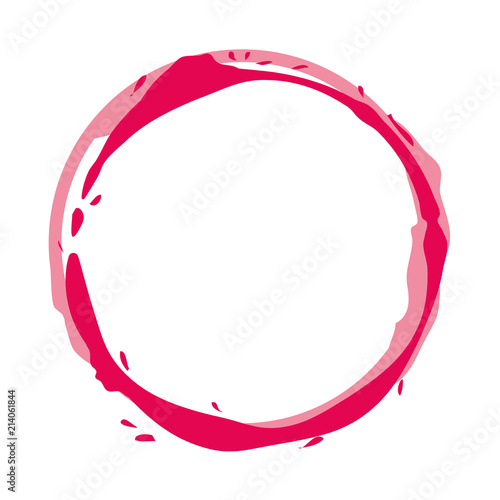 circular watermark paint wine