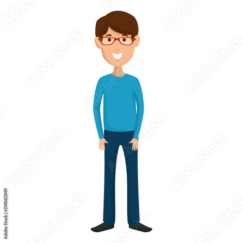 young man with glasses avatar character