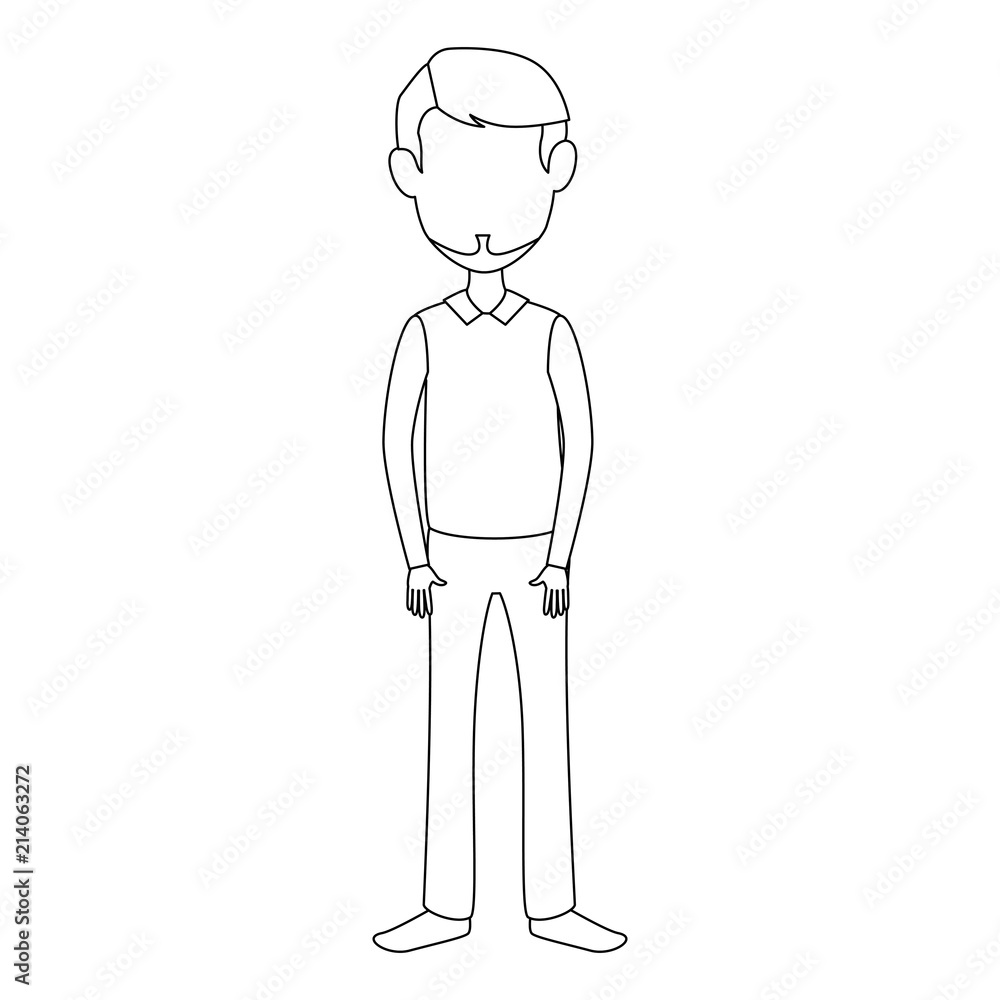 Fototapeta premium young man avatar character