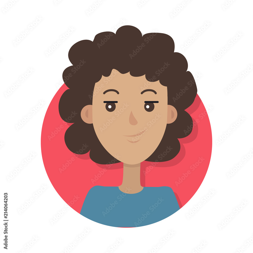 Woman Face Emotive Vector Icon in Flat Style Woman Face Emotive Vector Icon in Flat Style