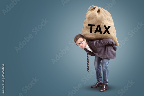 Tax burden concept with copy space photo