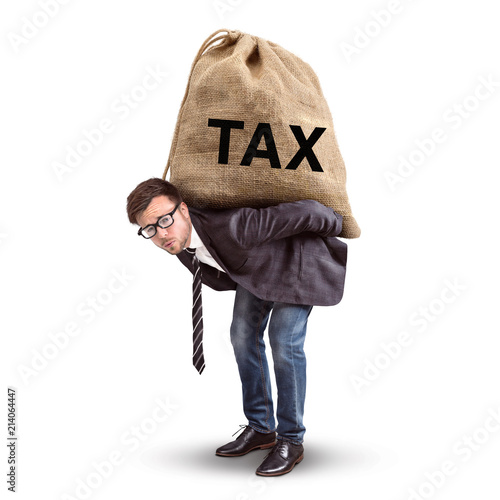 Φωτογραφία Tax burden concept isolated on white