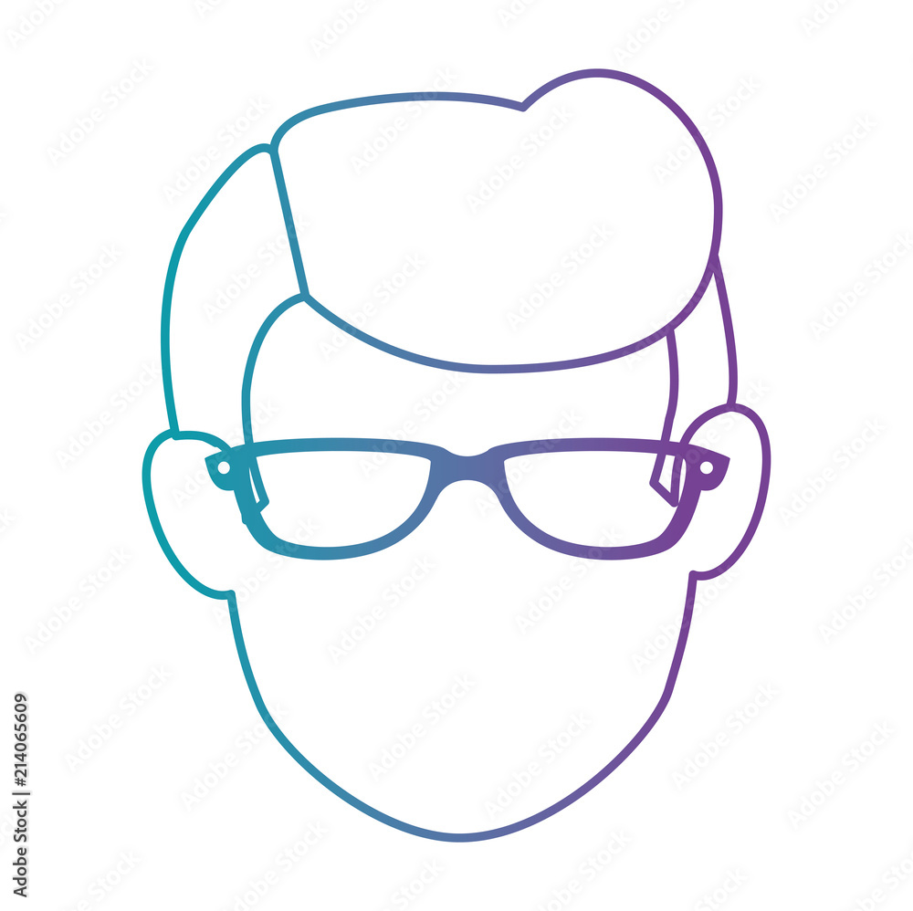 young man avatar head with glasses character vector illustration design young man avatar head with glasses character vector illustration design